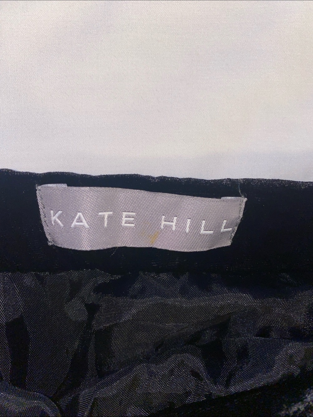 Kate Hill Black Velvet Wide Leg Pants High Rise Lined Side Zip 8 - Picture 5 of 11